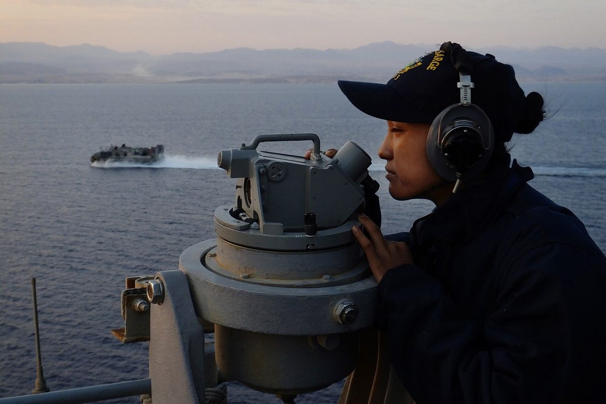 Gulf of Aqaba — A Sailor stands watch. (9135769250).jpg