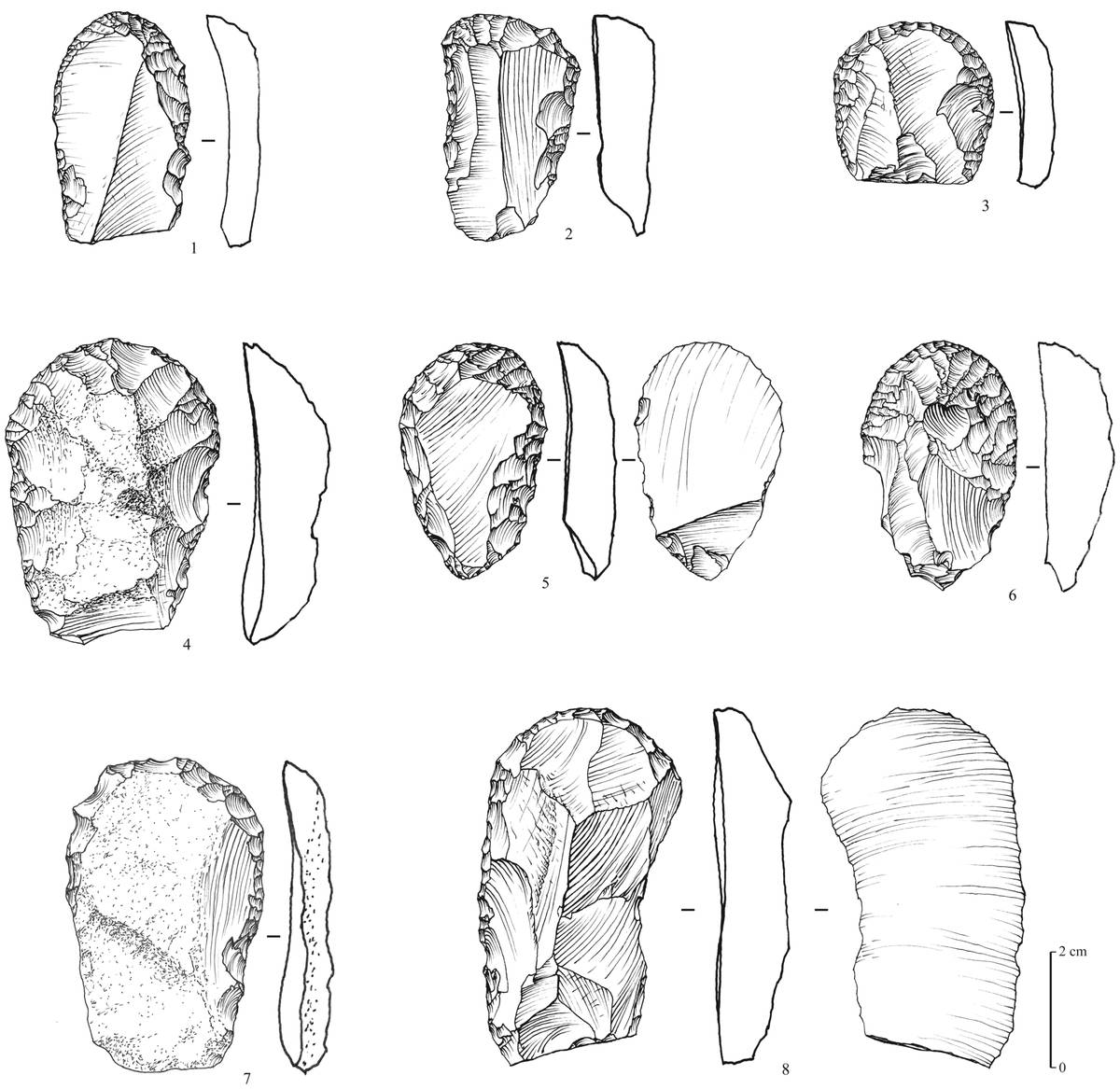 Mundafan — Figure 12. Neolithic thumbnail-shaped end-scrapers from Mundafan, in chert.png